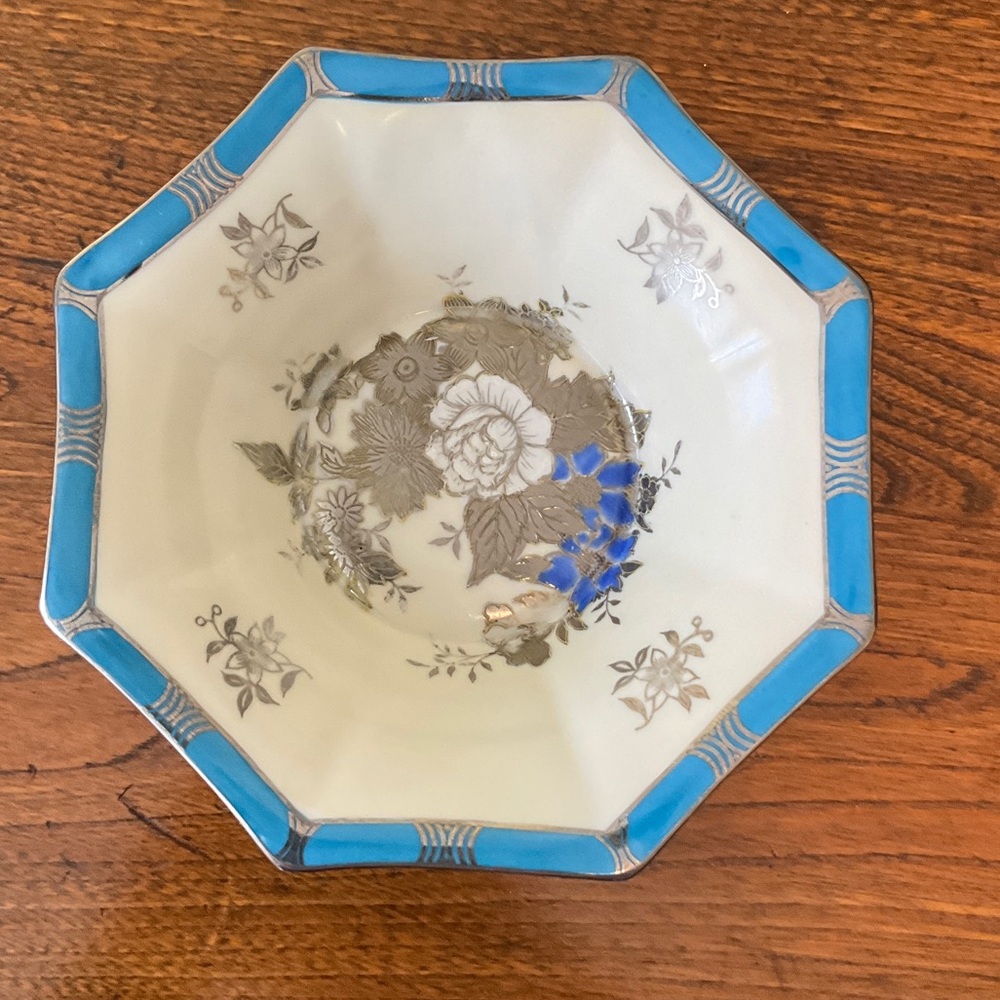 Octagonal China Trinket/Serving Bowl